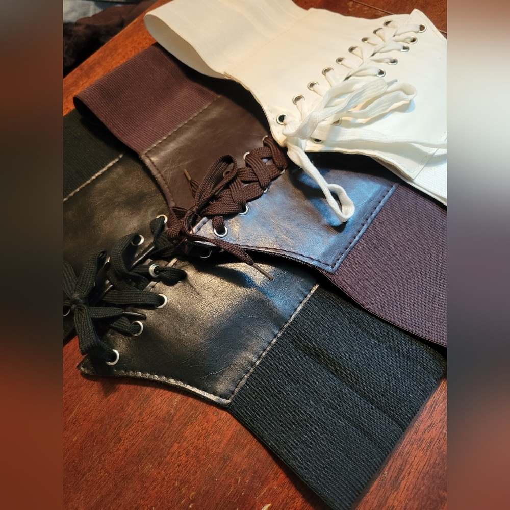 You Pick: Black, Brown, White Cosplay/Costume Corset Belts - Picture 3 of 6